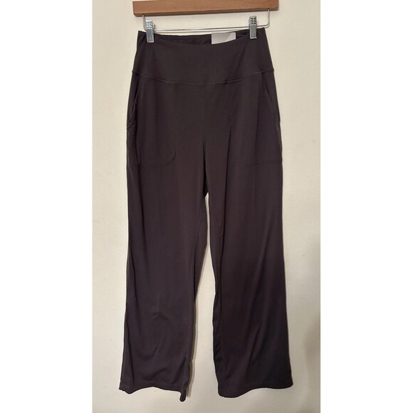 Soothfeel Wide leg pants Yoga High Waist Dark Grey Size Small Inseam 28 NWT - Picture 1 of 5